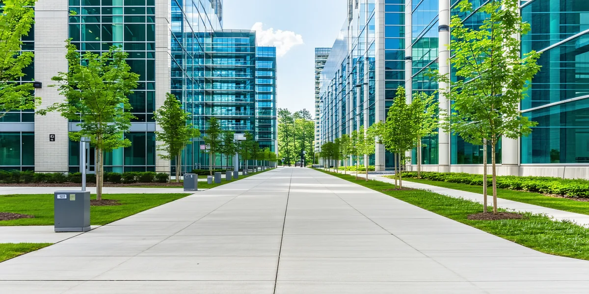 Exterior view of the Arlington Virginia federal contractor corridor near Crystal City and Rosslyn
