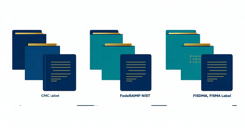 Federal Identity Intelligence resource hub illustration with compliance guide documents and framework references